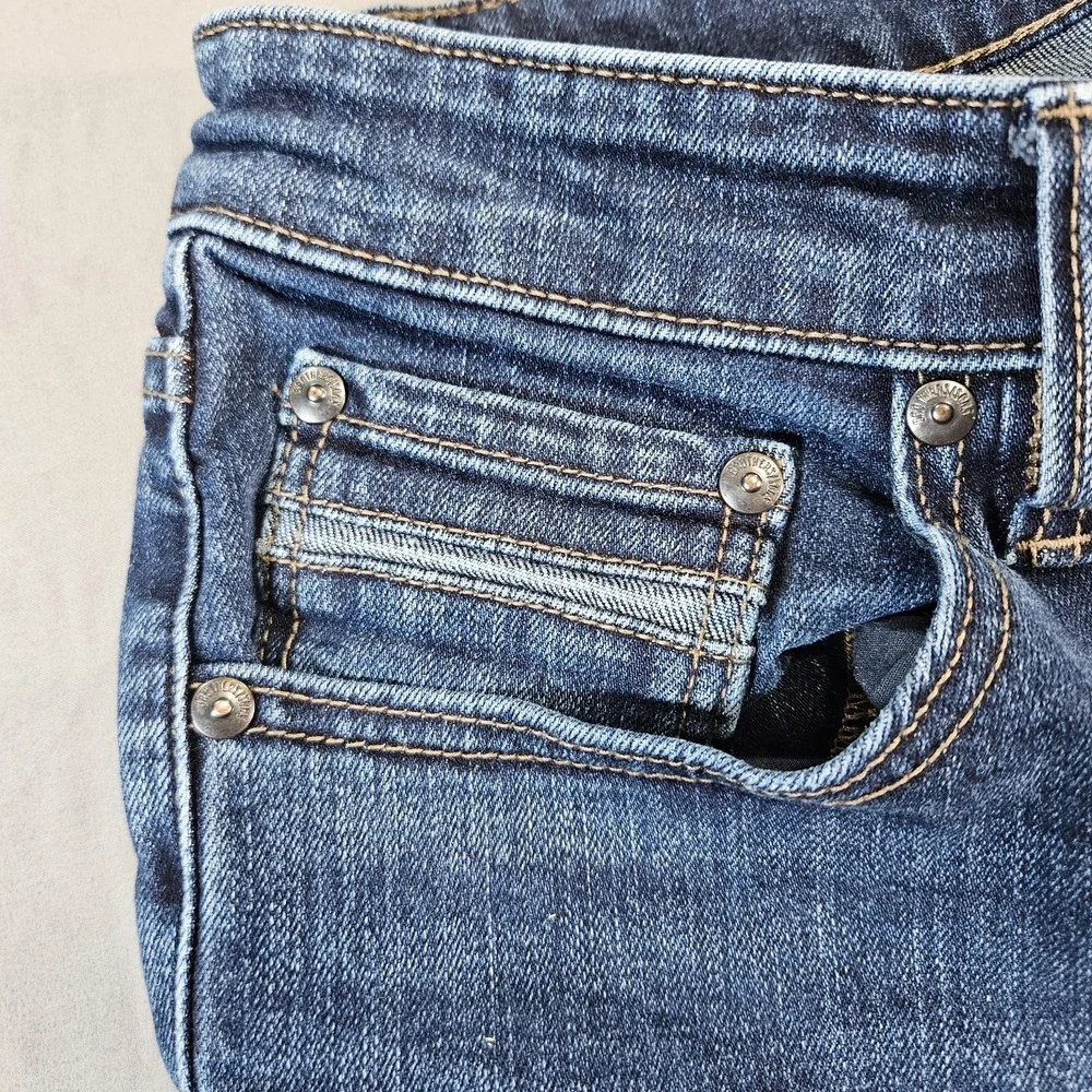 Brothers and Sons Mens Slim Straight Stretch Denim Jeans Size 34x30